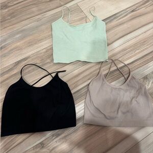 Nikibiki Green and Black Sleeveless Crop Camisoles With open backs size S-M